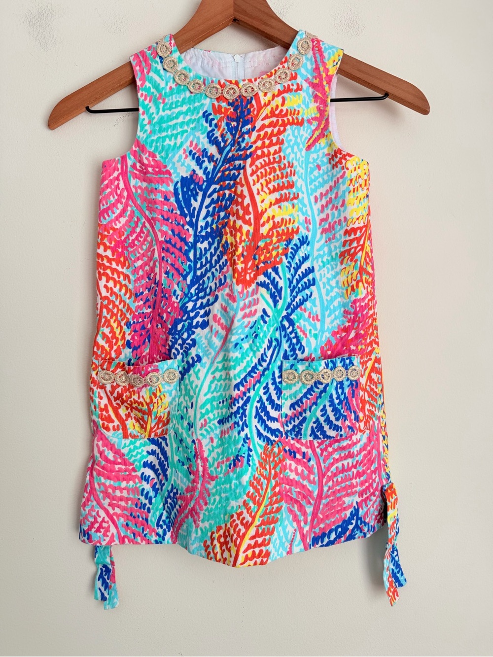 Lilly Pulitzer girls Multicolor Sleeveless Shift dress 6